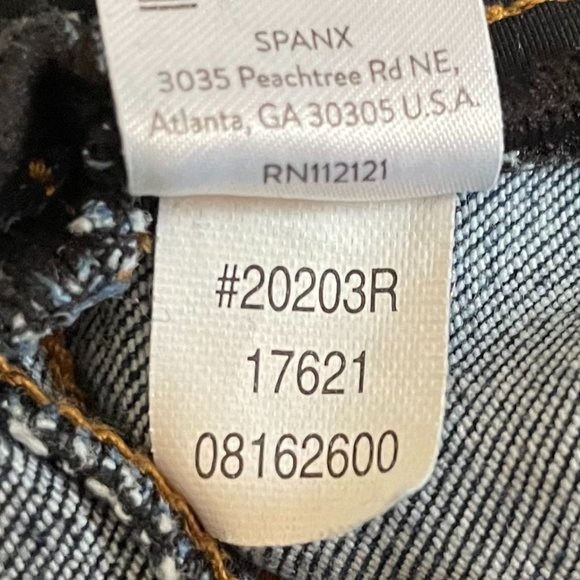 Spanx Skinny Distressed Pull on Jeans Jeggings Small Stretch Denim High Waist - Picture 9 of 10